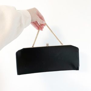National Canadian Made Black Clutch Purse